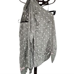 Coach Pink and Black Floral Scarf